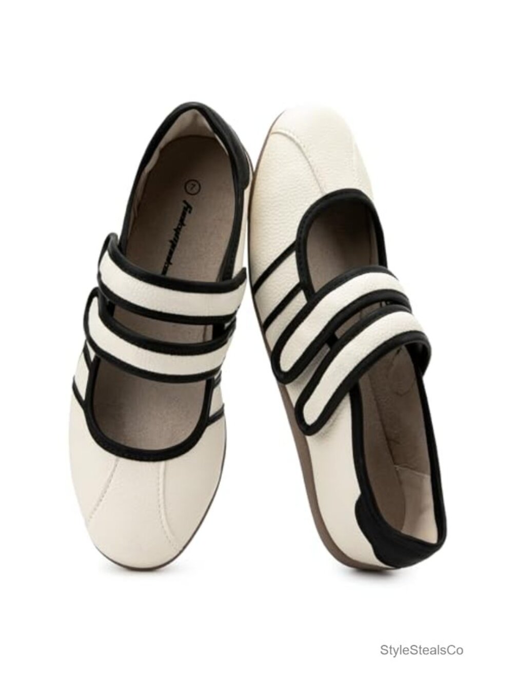 Faux Suede & PU Mary Jane Fashion Sneakers with Hook and Loop Strap